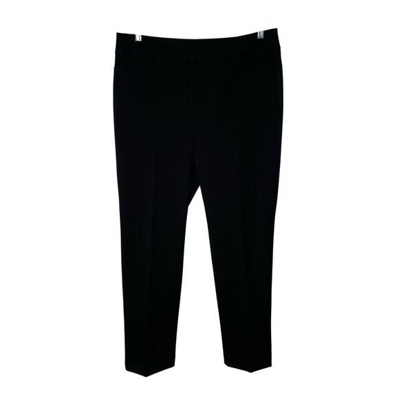 Ann Taylor Factory The Straight Dress Pants Women 10 Black Pleat Workwear Office - Picture 2 of 11